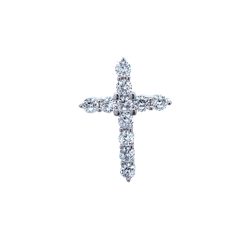 Подвеска (925) фианит крест декор