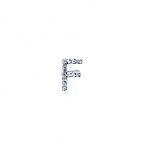 Подвеска (925) фианит буквы f