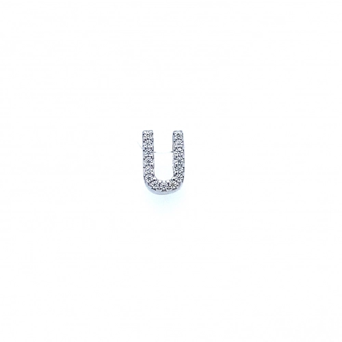Подвеска (925) фианит буквы u
