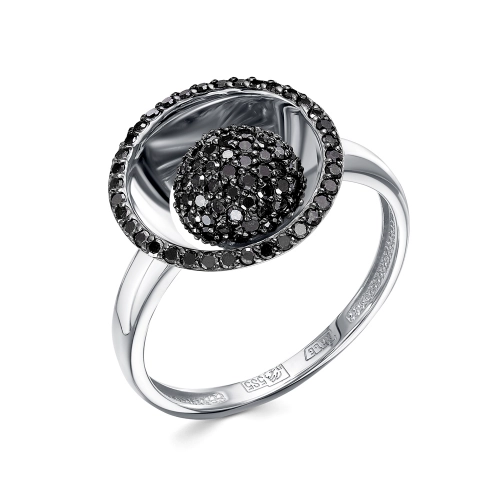 Кольцо (585 б) черный бриллиант